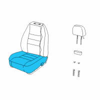 OEM 2002 Jeep Wrangler Seat Cushion Pad Diagram - UG821AZAA