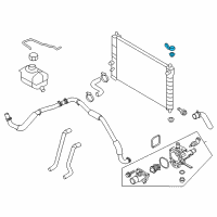 OEM 2008 Chevrolet Aveo Radiator Assembly Bracket Diagram - 96536671