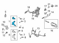 OEM Ford Maverick Upper Hinge Diagram - H6BZ-5822801-A