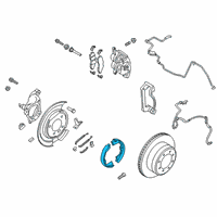 OEM Ford Park Brake Shoes Diagram - 8C3Z-2648-B