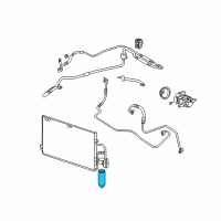 OEM 2001 Saturn L300 Receiver & Dehydrator Asm, A/C Diagram - 24439251