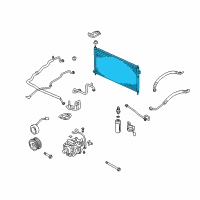 OEM Honda Prelude Condenser Diagram - 80110-S30-003