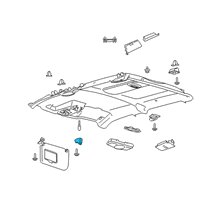 OEM 2017 Ford F-150 Visor Bracket Diagram - FL3Z-1504132-AB