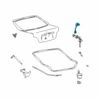 OEM Hyundai Accent Switch Assembly-Trunk Lid Unlock Diagram - 95761-25100