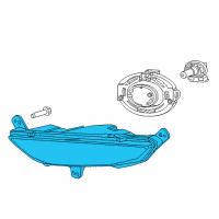 OEM 2016 Chrysler 200 Front Fog Lamp Diagram - 68294360AA