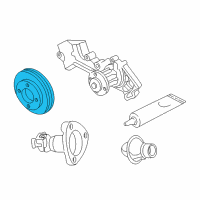 OEM 2001 Nissan Frontier Pulley-Fan & Water Pump Diagram - 21051-4S100