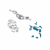 OEM 2007 Honda S2000 Cylinder Set, Key *NH167L* (GRAPHITE BLACK) Diagram - 06350-S2A-A50ZA