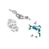 OEM 2007 Honda S2000 Lock Assy, Steering Diagram - 35100-S2A-405