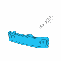 OEM 2000 Lincoln LS Side Marker Lamp Diagram - 2W4Z-15A201-BB
