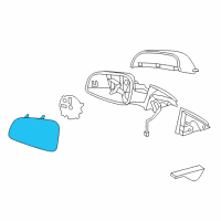 OEM Chevrolet Cruze Mirror Glass Diagram - 95215095