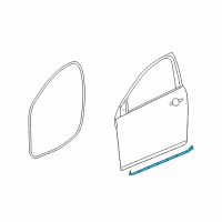 OEM 2009 Chevrolet Malibu Lower Weatherstrip Diagram - 25813618