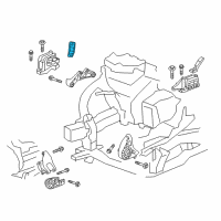 OEM 2020 Cadillac XT5 Motor Mount Brace Diagram - 23444266