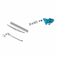 OEM Honda Motor, Rear Windshield Wiper Diagram - 76710-SHJ-A02