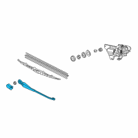 OEM Honda Odyssey Arm, Rear Wiper Diagram - 76720-SHJ-A01