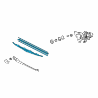 OEM 2006 Honda Odyssey Blade, Rear Windshield Wiper (400Mm) Diagram - 76730-SHJ-A01