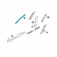 OEM 2008 Saturn Astra Molding, Windshield Side Garnish *Grey Diagram - 94709106