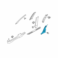 OEM Saturn Astra Panel, Body Lock Pillar Lower Trim Diagram - 94714464