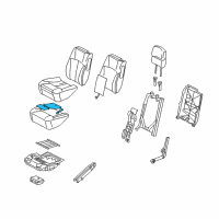 OEM 2005 Chevrolet Trailblazer EXT Seat Cushion Heater Diagram - 89042164