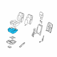 OEM 2005 Chevrolet Trailblazer EXT Seat Cushion Pad Diagram - 89043622