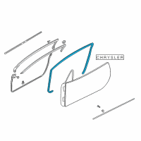 OEM 2004 Chrysler Sebring WEATHERSTRIP-Front Door Opening Diagram - MR621697