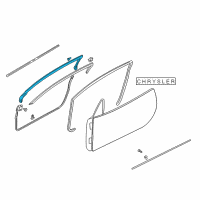 OEM 2001 Chrysler Sebring WEATHERSTRIP-Front Door Diagram - MR341827