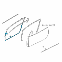 OEM 2001 Chrysler Sebring WEATHERSTRIP-Front Door Opening Diagram - MR271701