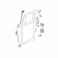 OEM GMC Rear Side Door Latch Assembly Upper Diagram - 25992795
