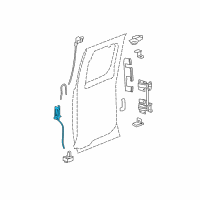 OEM 2010 GMC Sierra 3500 HD Handle, Outside Diagram - 25992784