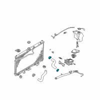 OEM 2004 Dodge Stratus Clip-Radiator Hose Diagram - MR404538