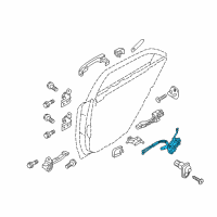 OEM Hyundai Elantra Coupe Latch Assembly-Rear Door, LH Diagram - 81410-3X010