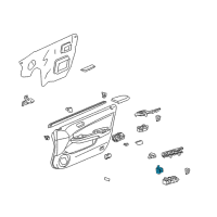 OEM 2003 Honda Accord Switch Assembly, Remote Control Mirror Diagram - 35190-SDA-A02