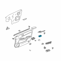 OEM 2003 Honda Accord Switch Assembly, Power Window Sub& Door Lock Diagram - 35760-SDA-A01