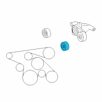 OEM 2019 Toyota Tacoma Serpentine Idler Pulley Diagram - 88440-25070