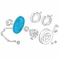 OEM 2005 Toyota RAV4 Backing Plate Diagram - 47044-42030
