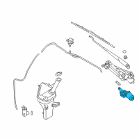 OEM 2013 Hyundai Elantra Windshield Wiper Motor Assembly Diagram - 98110-3X000