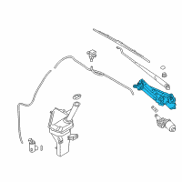 OEM 2014 Hyundai Elantra Coupe Linkage Assembly-Windshield Wiper Diagram - 98120-3X000