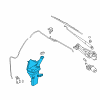 OEM 2011 Hyundai Elantra Windshield Washer Reservoir Assembly Diagram - 98620-3X000