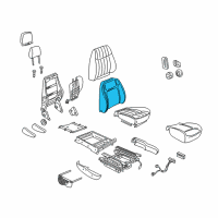 OEM 2002 Oldsmobile Silhouette Pad Asm, Driver Seat Back Cushion Diagram - 88897353