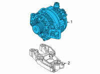 OEM 2022 Ford F-350 Super Duty Alternator Diagram - HC3Z-10346-A