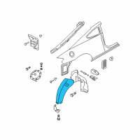 OEM Hyundai Tiburon Rear Wheel Front Guard Assembly, Left Diagram - 86823-2C000