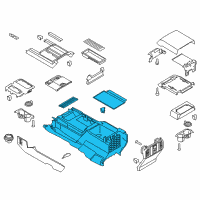 OEM 2019 Ford F-150 Floor Console Diagram - JL3Z-15045A36-AC