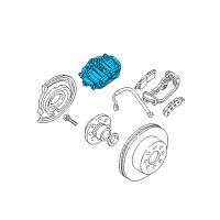 OEM GMC Sierra 3500 Classic Caliper, Rear Brake (W/O Brake Pads & Bracket) Diagram - 25848329