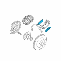 OEM GMC Sierra 3500 Pad Kit, Rear Disc Brake Diagram - 19133307