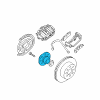 OEM 2001 GMC Sierra 1500 HD Hub, Rear Wheel Diagram - 15115915