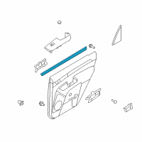 OEM 2009 Kia Borrego WEATHERSTRIP-Rear Door Belt Inside Diagram - 832312J000