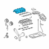 OEM 2004 Lexus GX470 Manifold Sub-Assembly, Intake Diagram - 17102-50041