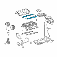 OEM 2000 Lexus LX470 Gasket, Intake Flange Diagram - 17116-50010