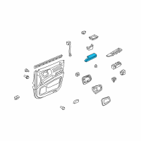 OEM Honda Ridgeline Armrest Assembly, Left Front Door (Atlas Gray) (Leather) Diagram - 83552-SJC-A42ZD