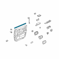 OEM 2012 Honda Ridgeline Weatherstrip, L. FR. Door (Inner) Diagram - 72375-SJC-A01