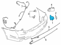 OEM 2021 BMW 530i xDrive ULTRASONIC SENSOR, BERNINA G Diagram - 66-20-9-107-853